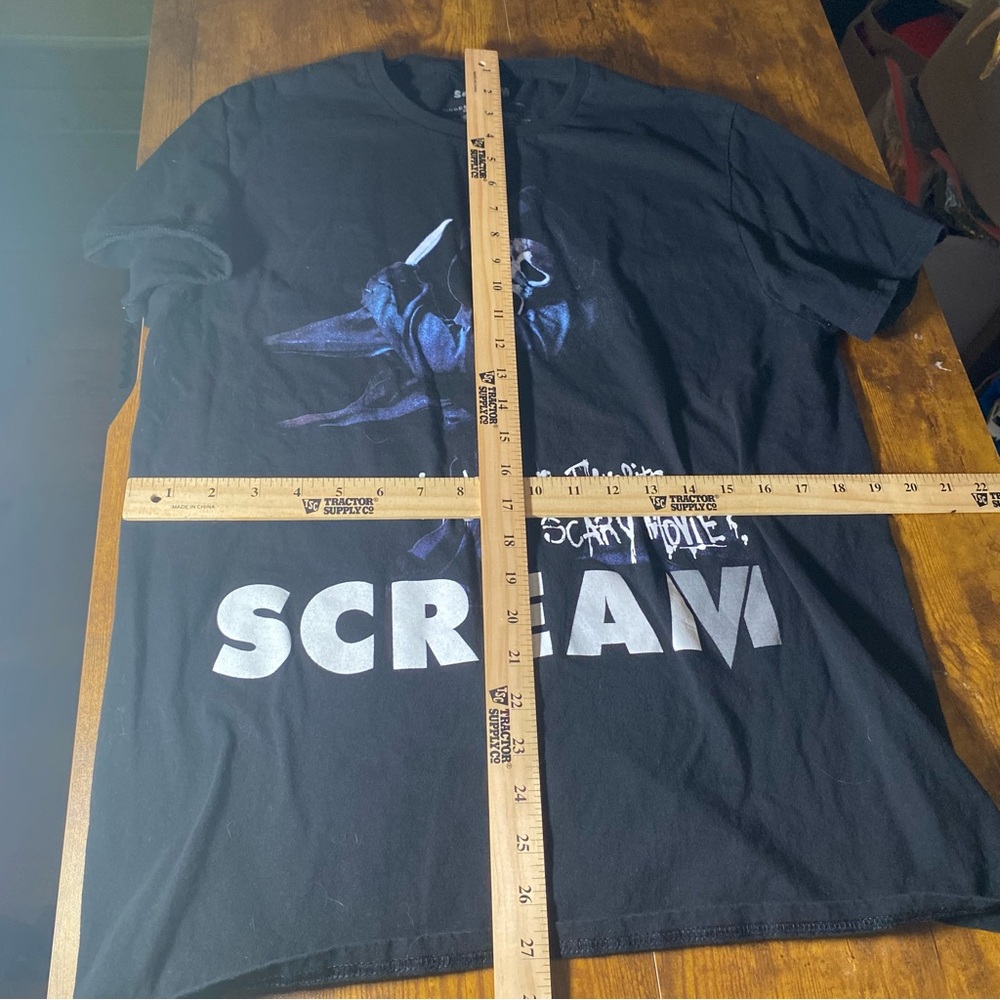 scream what your favorite scary movie ghost face t shirt men’s size large unisex - Picture 5 of 5